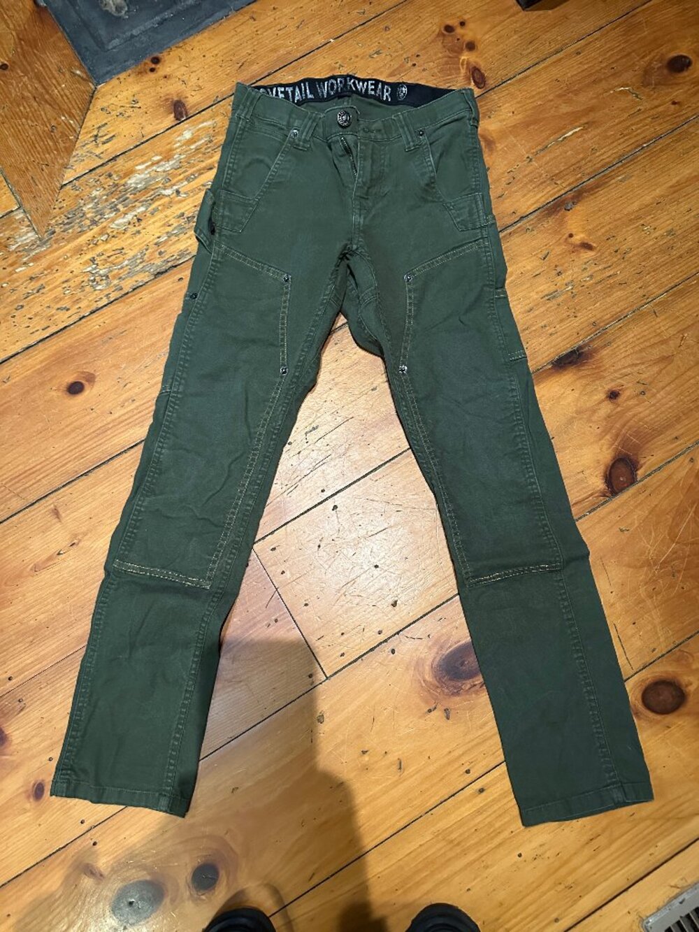 Dovetail Workwear - Maven X Pant Moss Green Canvas, size 00
